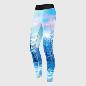 Fdx Blue Compression Tights Leggings Gym Workout Running Athletic Yoga Elastic Waistband Stretchable Breathable Training Jogging Pants - X3