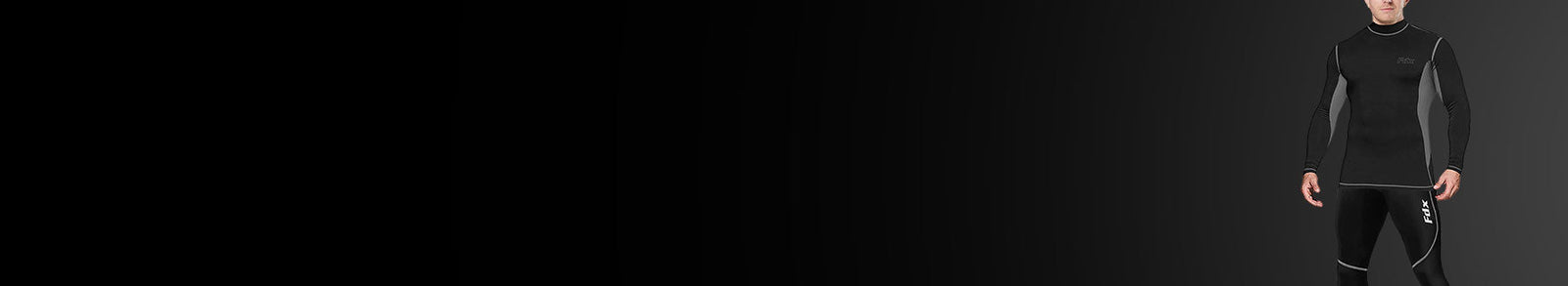 Fdx Men's Black & Grey Winter Thermal Compression Base Layer Top & Leggings for Cycling Wear All Weather Cycling Gear UK