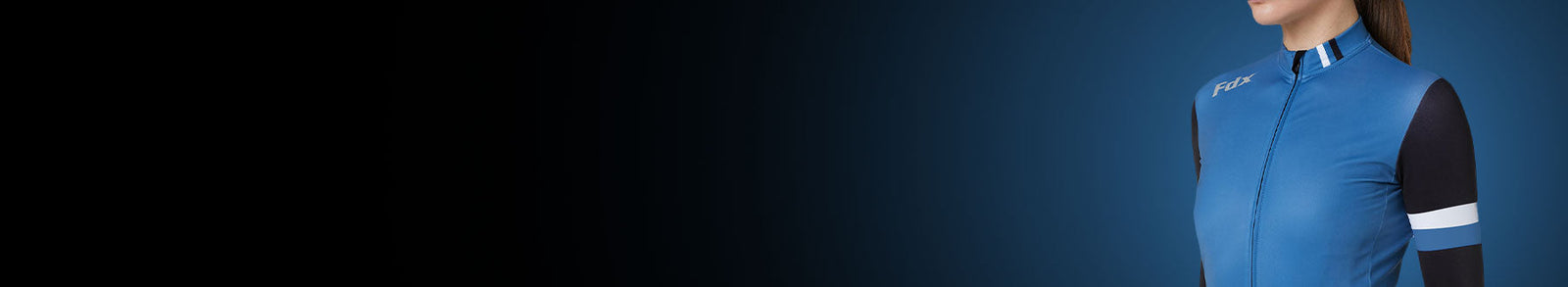 Fdx Women's Black & Blue Thermal Long Sleeve Cycling Jersey Winter Bib Tights Water Resistant Windproof Socks Over Shoes Hi Viz Reflectors Cycling Gear UK