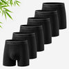 Men,s Bamboo Boxer Shorts Pack of 6 Black