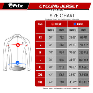 Fdx Transition Red Men's & Boy's Long Sleeve Winter Cycling Jersey
