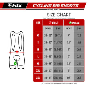 Fdx Essential Orange Men's & Boy's Summer Cycling Cargo Bib Shorts