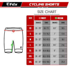 Fdx All Day Blue Men's & Boy's Padded Summer Cycling Shorts