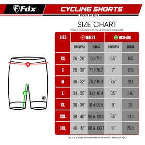 Fdx Essential Blue Men's & Boy's Padded Cycling Shorts With Pockets