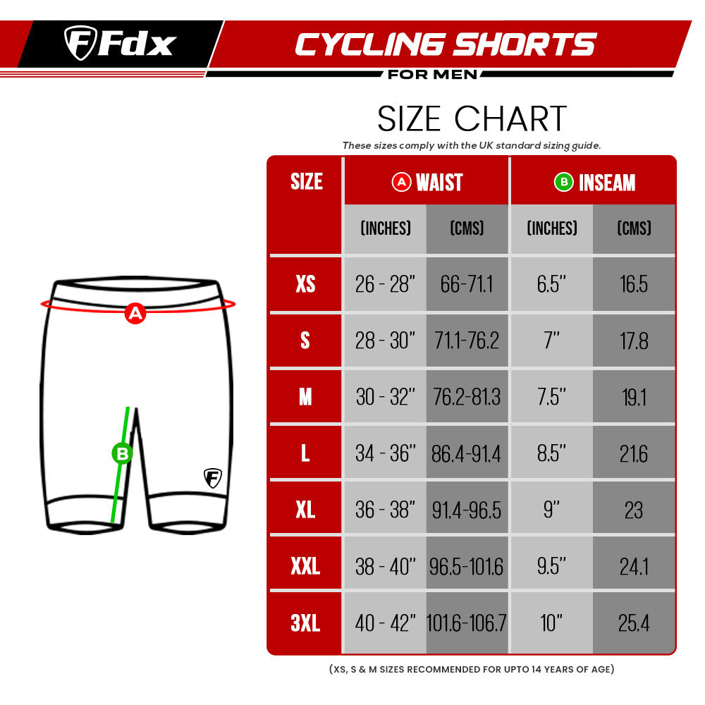 Fdx Essential Men s Padded Summer Cycling Shorts with Pockets Red FDX Sports