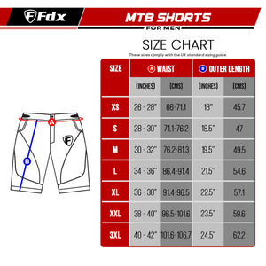 Fdx Drifter Grey Men's & Boy's Mtb Padded Summer Cycling Shorts