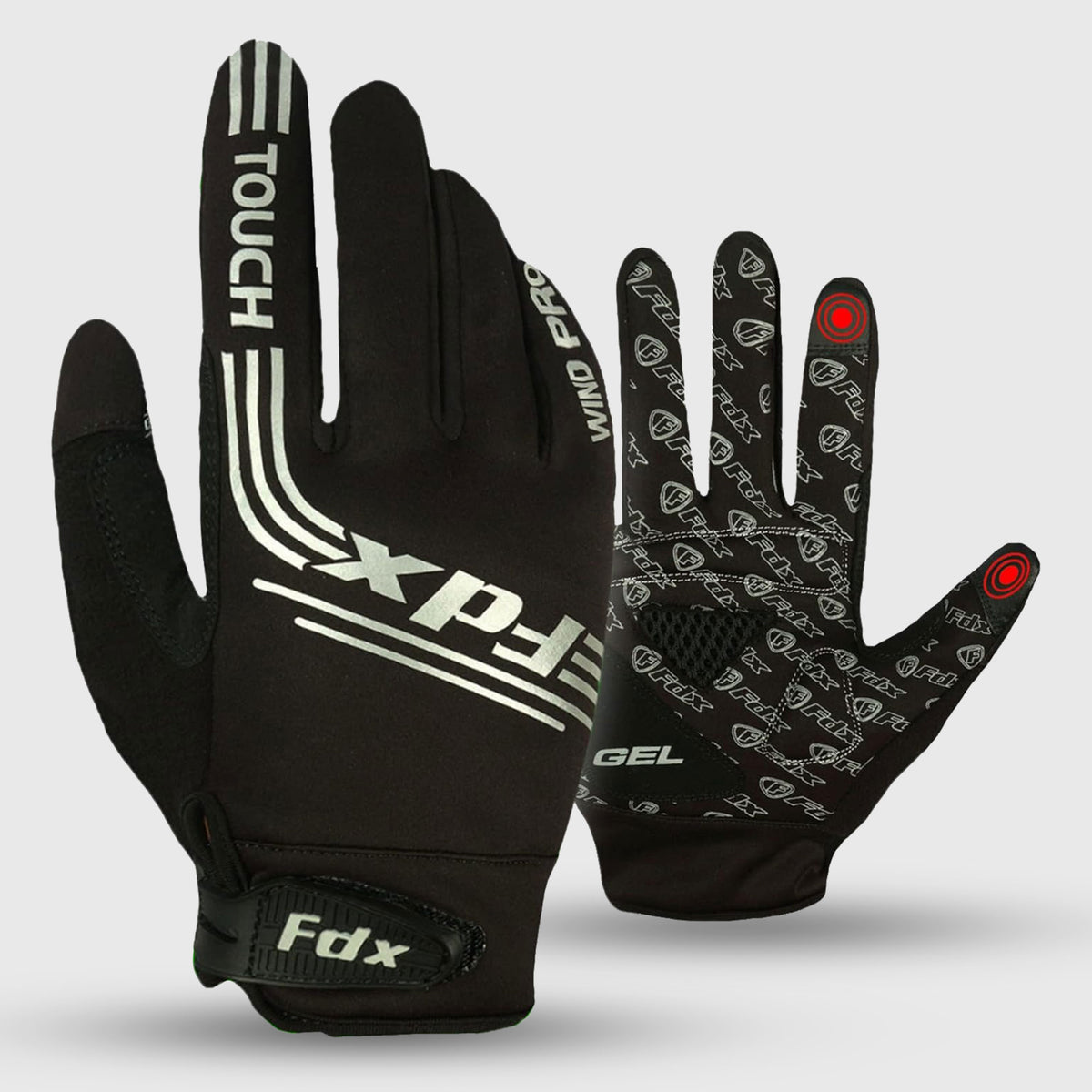 Fdx Subzero Full Finger Winter Cycling Gloves Black & Yellow