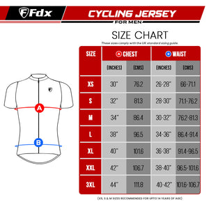 Fdx All Day Red Men's & Boy's Short Sleeve Summer Cycling Jersey