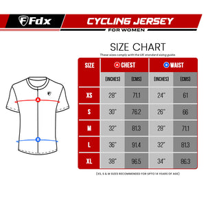 Fdx Essential Orange Women's & Girl's Short Sleeve Summer Cycling Jersey