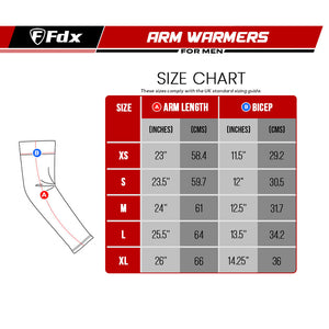 Fdx R5 Black Cycling Arm Warmers - Compression Arm Sleeves