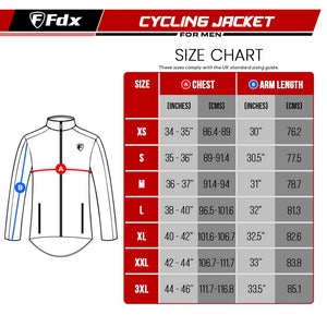 Fdx 360° Black Men's & Boy's Reflective Waterproof Cycling Jacket