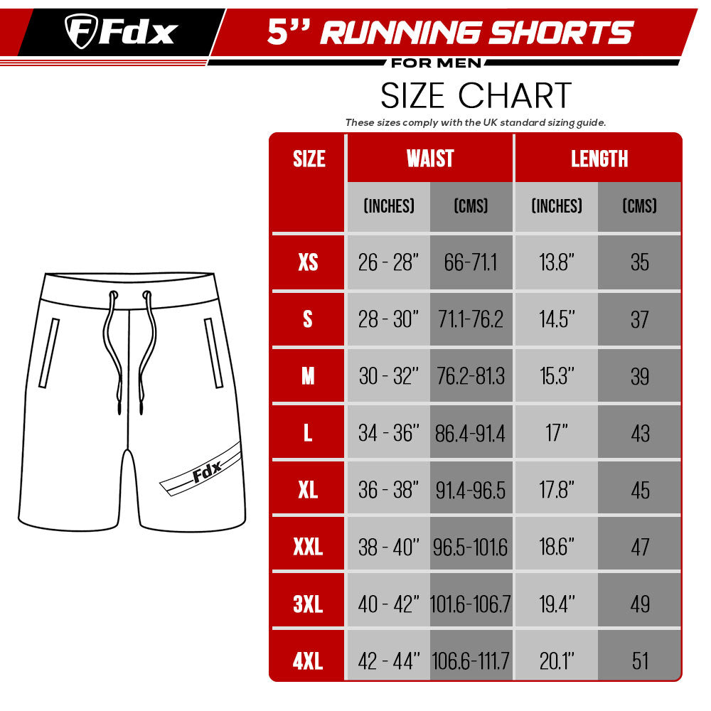 Fdx Men's & Boy's 7" Pro Grey Running Shorts