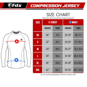 Fdx Inorex Red Men's & Boy's Thermal Winter Base Layer Compression Top