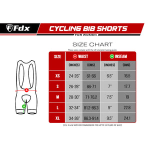Fdx Velos Yellow Women's & Girl's Summer Cycling Cargo Bib Shorts