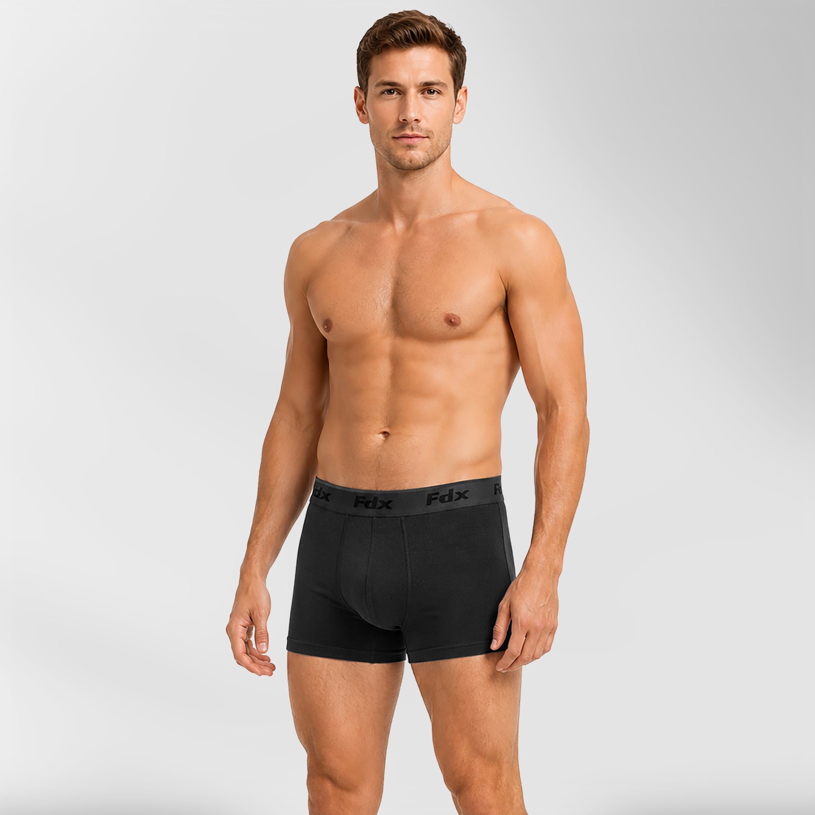 Men,s Bamboo Boxer Shorts Pack of 3 Black/Navy Blue