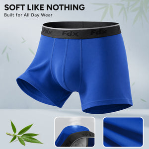 Men,s Bamboo Boxer Shorts Pack of 6 Navy Blue