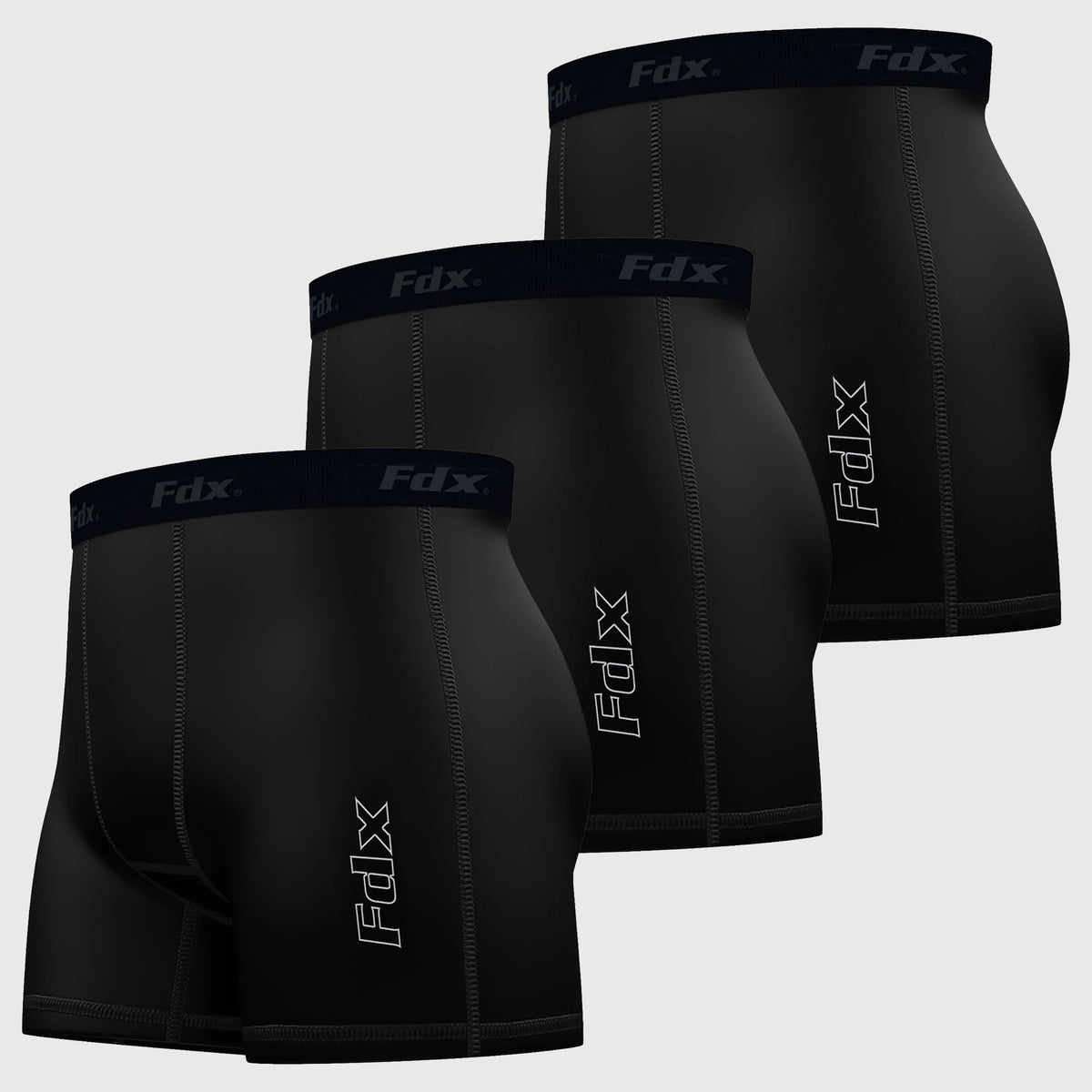 Fdx A5 Black Men's & Boy's Boxer Shorts Pack Of 3