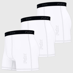 Fdx A5 White Men's & Boy's Boxer Shorts Pack Of 3