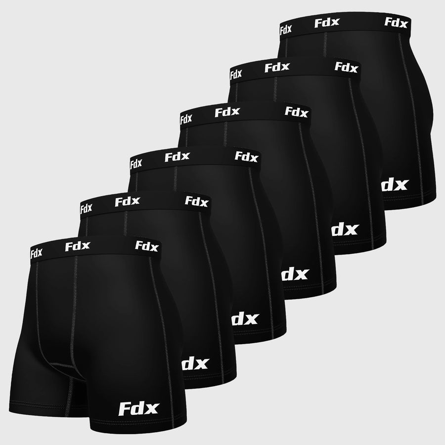IT Men's Boxer Shorts Pack of 6 Black