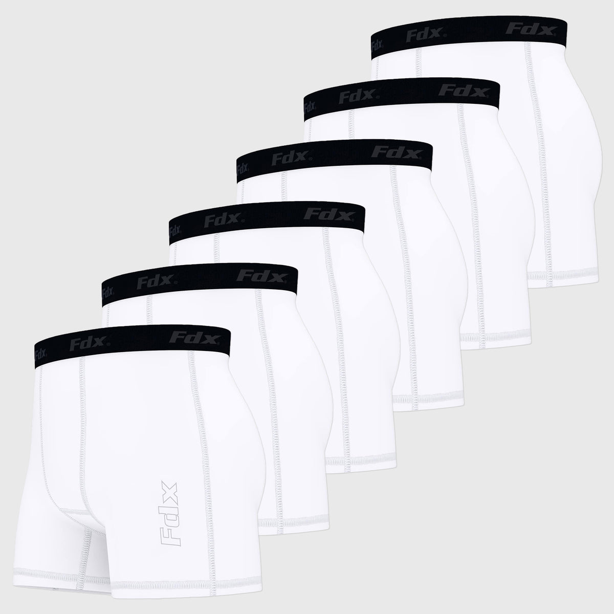 Fdx A5 White Men's & Boy's Boxer Shorts Pack Of 6