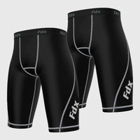 Men's Compression Shorts Pack of 2 Black