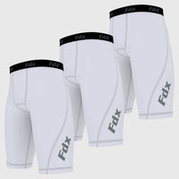Men's Compression Shorts Pack of 3 White