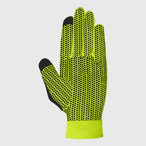FDX Aero Yellow Full Finger Winter Cycling & MTB Gloves Silicone Gripper, Anti Slip, Reflective Details, Gel Padded Palm, Touch Screen Compatible, lightweight UK 