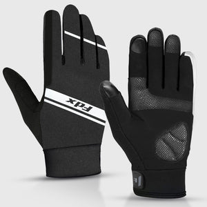FDX Full Finger Aqua Winter Cycling Gloves Silicon Gripper, Gel padded, Long Cuffs, Anti Slip & Reflective Details UK
