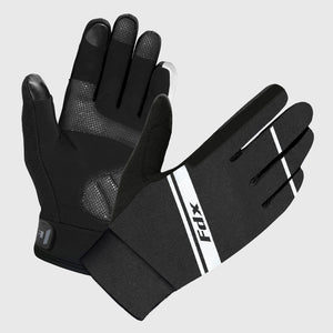 FDX Full Finger Winter Cycling & Waterproof Gloves Aqua Gel padded, Velcro Strap, Silicon Gripper, Anti Slip, Reflective Details, Long Cuffs best for MTB, Road Cycling, Running  & Hiking - UK