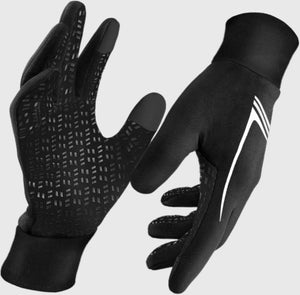 FDX Full Finger Aero Winter Cycling Gloves Silicon Gripper Gel padded Long Cuffs Anti Slip Reflective Details UK