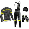 Men's 4 Piece Cycling Kit Yellow/Grey