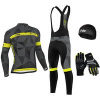Men's 4 Piece Cycling Kit Yellow/Grey