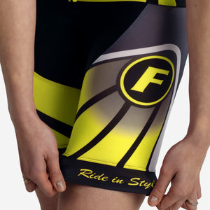 Fdx Signature Yellow Women's & Girl's Padded Summer Cycling Bib Shorts