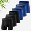Men's Bamboo Boxer Shorts Pack of 6 Black/Navy