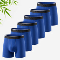 Men,s Bamboo Boxer Shorts Pack of 6 Navy Blue