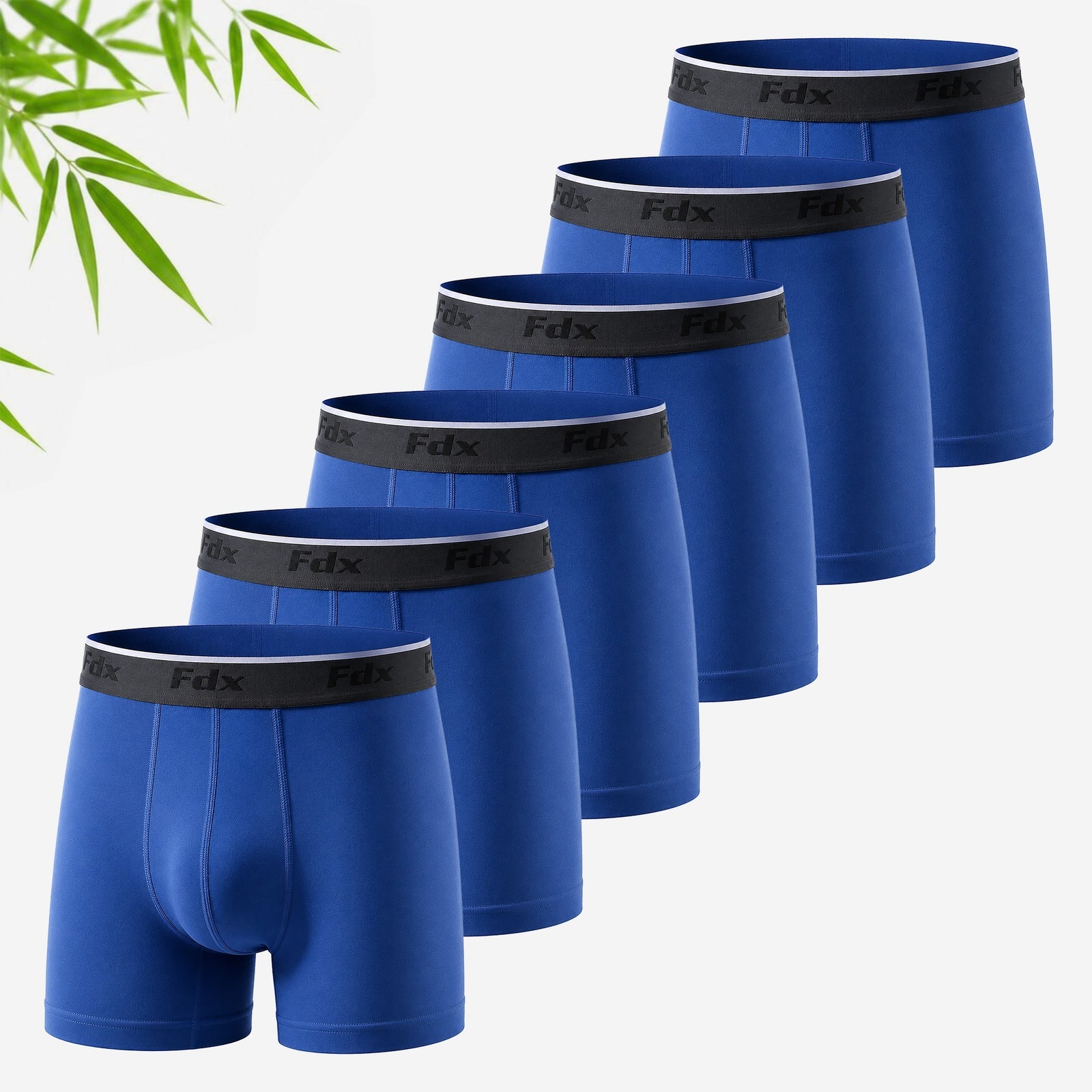 Men,s Bamboo Boxer Shorts Pack of 6 Navy Blue
