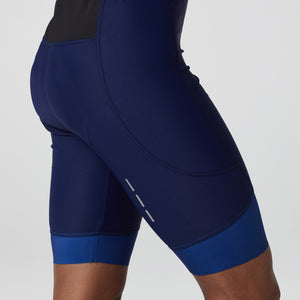 Fdx Blue Women's 3D cushion Padding Bib Shorts Best Summer Road Bike Wear Light Weight, Hi viz Reflectors & Pockets - Duo