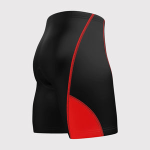 Fdx Mens Black & Red Gel Padded Cycling Shorts for Summer Best Outdoor Knickers Road Bike Short Length Pants - Ezflow