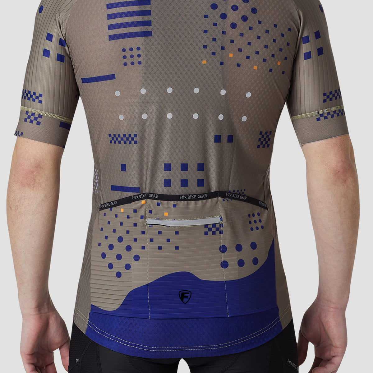 Fdx Mens Pockets Short Sleeve Cycling Jersey Green for Summer Best Road Bike Wear Top Light Weight, Full Zipper, Pockets & Hi-viz Reflectors - All Day