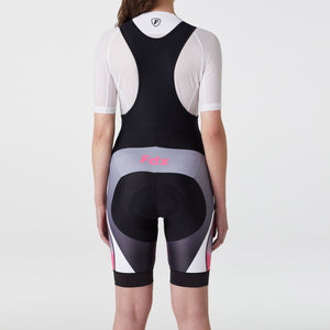 Fdx Women's Black & Pink Cycling Bib Short Gel Padded Breathable Lightweight Mesh Fleece Fabric Hi Viz Reflectors & Pockets Summer cycling Gear UK