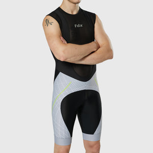 Fdx Mens Storage Pockets Anti Sweat Gel Padded Cycling Bib Shorts Black & Grey For Summer Roubaix Thermal Fleece Reflective Warm Leggings - Classic II Bike Shorts