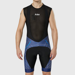 Fdx Mens Lightweight Gel Padded Cycling Bib Shorts Black & Blue For Summer Roubaix Thermal Fleece Reflective Warm Leggings - Classic II Bike Shorts