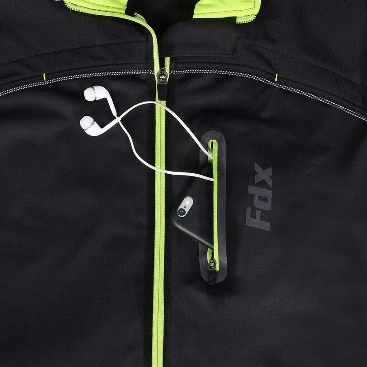 Fdx Pockets Cycling Sleeveless Waterproof Gilet Men's Black & Red Vest for Winter Clothing Hi-Viz Refectors, Lightweight, Waterproof & Pockets - Stunt