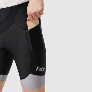 FDX Men’s Gray & Black Cycling Shorts 3D Gel Padded summer road bike shorts - Breathable Quick Dry bike shorts, lightweight comfortable shorts for riding