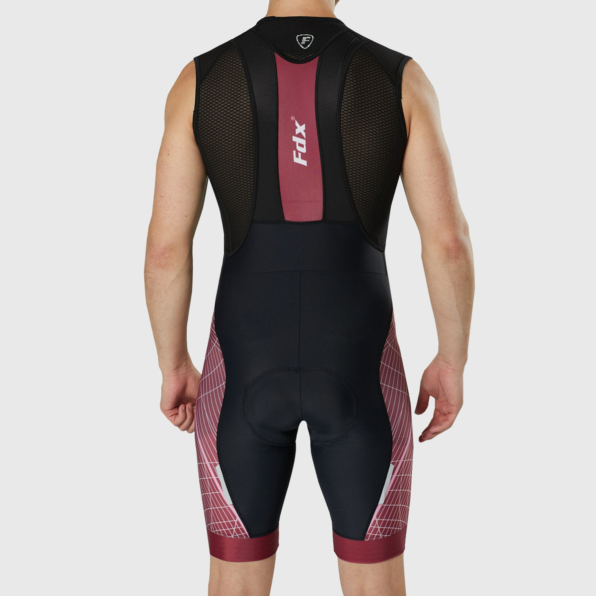 Fdx Mens Grey Short Sleeve Cycling Jersey & Gel Padded Bib Shorts Best Summer Road Bike Wear Light Weight, Hi-viz Reflectors & Pockets - Classic II