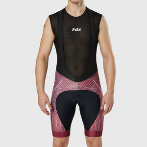 Fdx Mens Lightweight Gel Padded Cycling Bib Shorts Black & Red For Summer Roubaix Thermal Fleece Reflective Warm Leggings - Classic II Bike Shorts