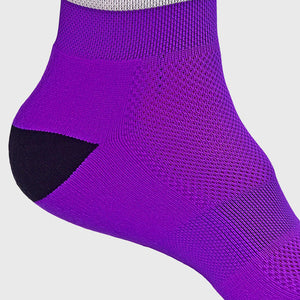 Fdx Unisex Purple Cycling Compression Socks Breathable Elasticity Mesh Panel Men Women Cycling Gear UK