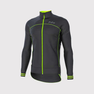 Fdx Cycling Jacket for Men's Green Winter Thermal Casual Softshell Clothing Lightweight, Windproof, Waterproof & Pockets - Apollux