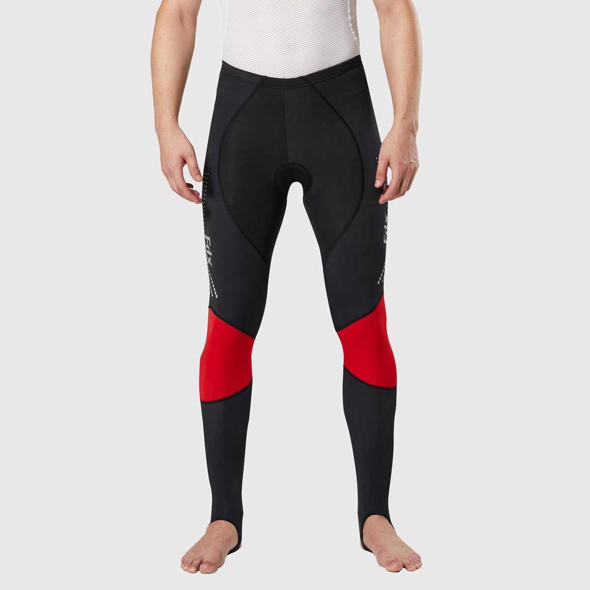Fdx Thermodream Men's & Boy's Red Thermal Padded Cycling Tights