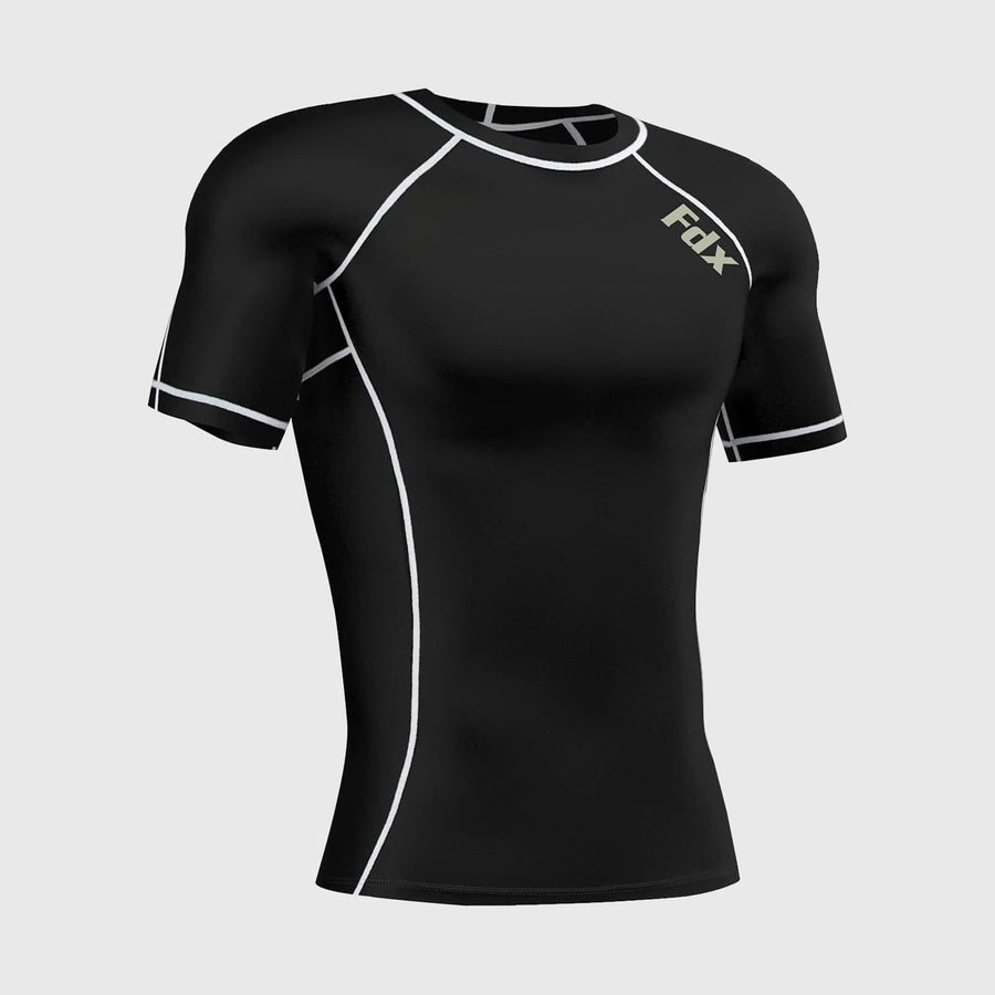 Cosmic Men's Short Sleeve Base Layer Black / White